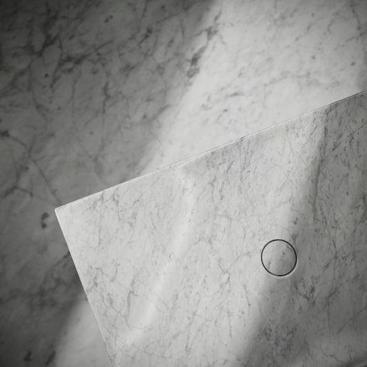 Levitare Carrara Marble Ultra Thin Wall Hung Basin 600mm