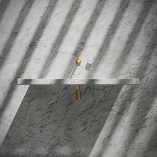 Levitare Carrara Marble Ultra Thin Wall Mounted Basin 1000mm