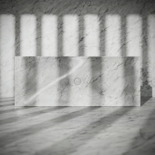 Levitare Carrara Marble Ultra Thin Wall Mounted Basin 1000mm