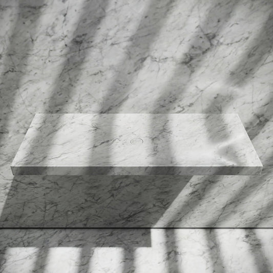Levitare Carrara Marble Ultra Thin Wall Mounted Basin 1000mm