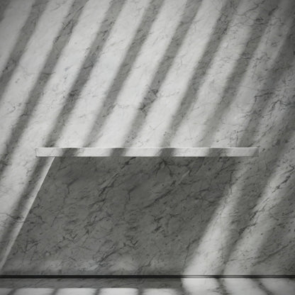 Levitare Carrara Marble Ultra Thin Wall Mounted Basin 1200mm (Centre Waste)