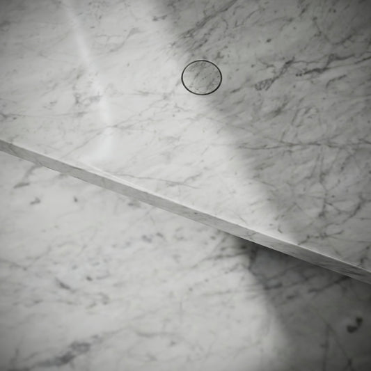 Levitare Carrara Marble Ultra Thin Wall Mounted Basin 1200mm (Centre Waste)
