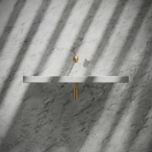 Levitare Carrara Marble Ultra Thin Wall Mounted Basin 800mm