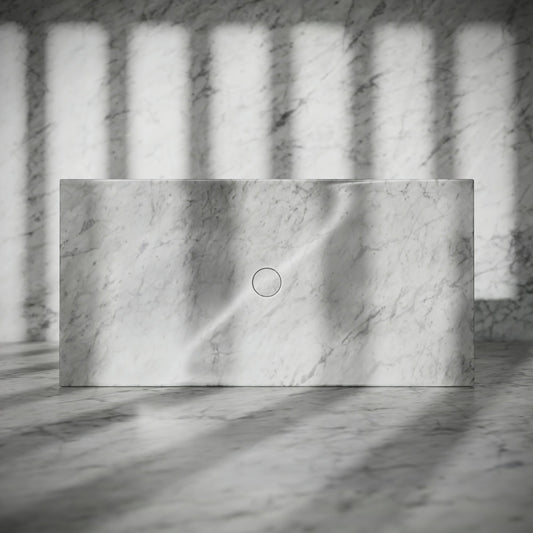 Levitare Carrara Marble Ultra Thin Wall Mounted Basin 800mm