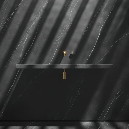Levitare Grey Pietra Marble Ultra Thin Wall Mounted Basin 1200mm (Centre Waste)
