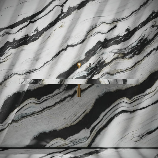 Levitare Panda Marble Ultra Thin Wall Mounted Basin 1200mm (Centre Waste)