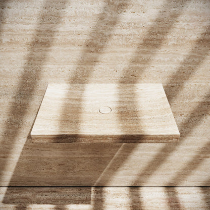 Levitare Travertine Marble Ultra Thin Wall Hung Basin 600mm