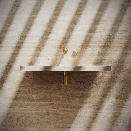 Levitare Travertine Marble Ultra Thin Wall Mounted Basin 800mm