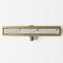 Linear Brushed Gold Tileable Wetroom Waste Kit