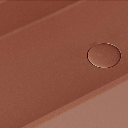 Lineare Terracotta Concrete Wall Hung Basin 600mm
