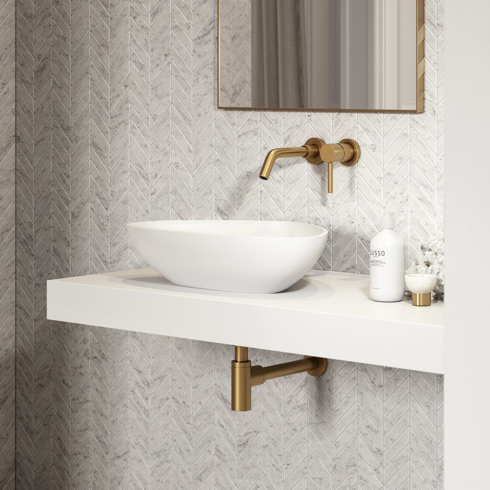 Lissoni Countertop Stone Basin 585mm
