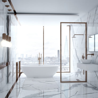 Lissoni Freestanding Corner Stone Bath 1780mm
