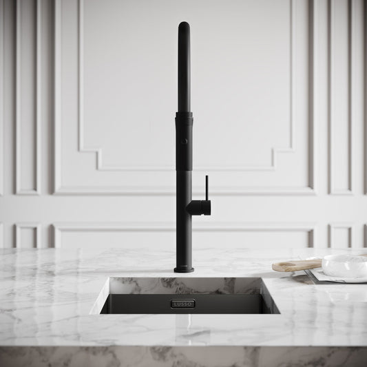 Livello Matte Black Pull Out Kitchen Mixer Tap