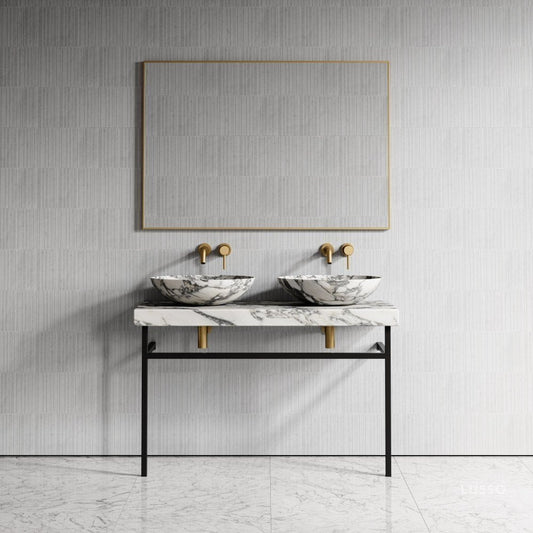 Lomazzo Arabescato Marble Countertop Vanity Unit 1200mm