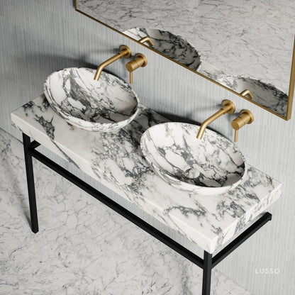 Lomazzo Arabescato Marble Countertop Vanity Unit 1200mm