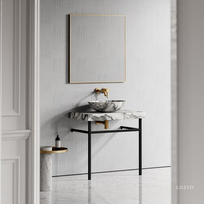 Lomazzo Arabescato Marble Countertop Vanity Unit 800mm