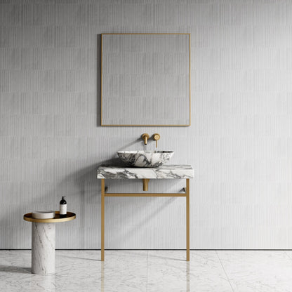 Lomazzo Arabescato Marble Countertop Vanity Unit 800mm