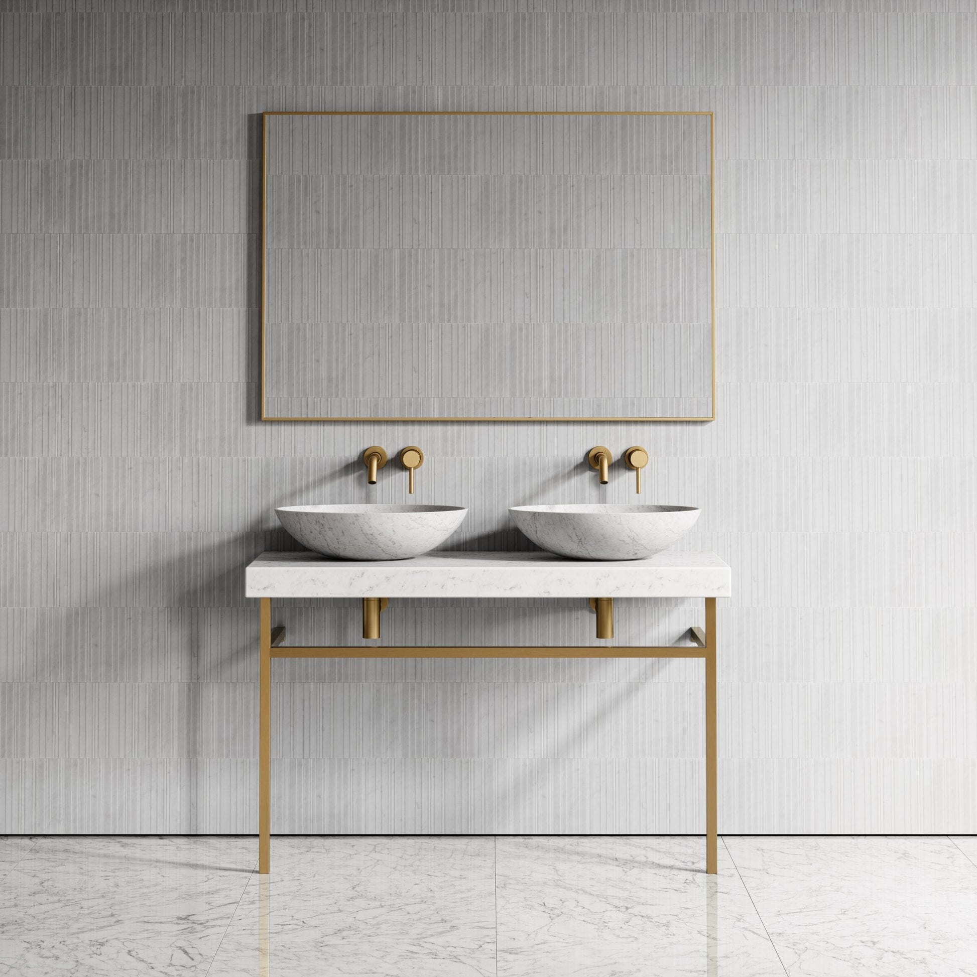 Lomazzo Carrara Marble Countertop Vanity Unit 1200mm