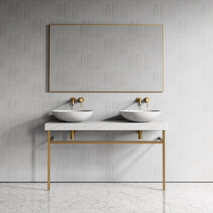 Lomazzo Carrara Marble Countertop Vanity Unit 1400mm