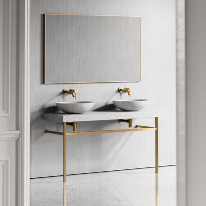 Lomazzo Carrara Marble Countertop Vanity Unit 1400mm