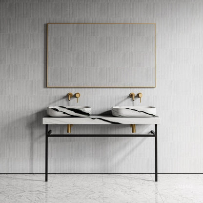 Lomazzo Panda Marble Countertop Vanity Unit 1400mm