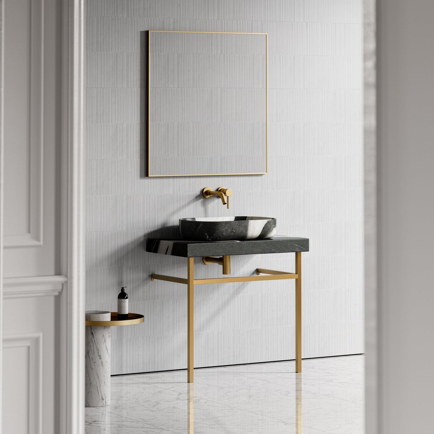 Lomazzo Panda Marble Countertop Vanity Unit 800mm