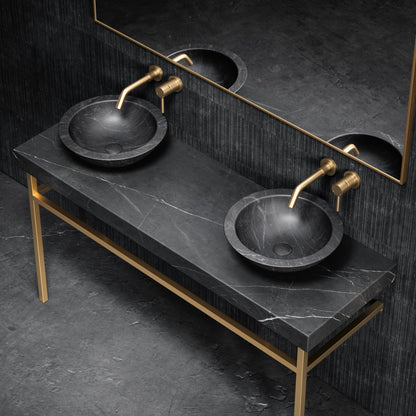Lomazzo Pietra Grey Marble Countertop Vanity Unit 1400mm