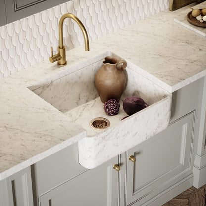 Louis Carrara Belfast Marble Polished Kitchen Sink 600mm