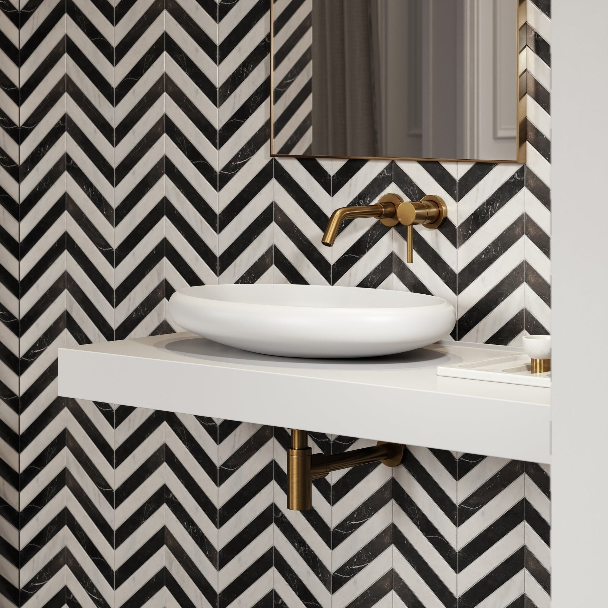 Lulu Countertop Stone Basin 600mm