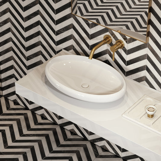 Lulu Countertop Stone Basin 600mm