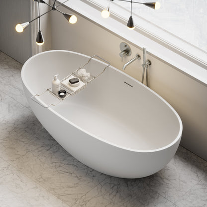 Lusso Decor Polished Nickel Bath Caddy Rack (730-820mm)