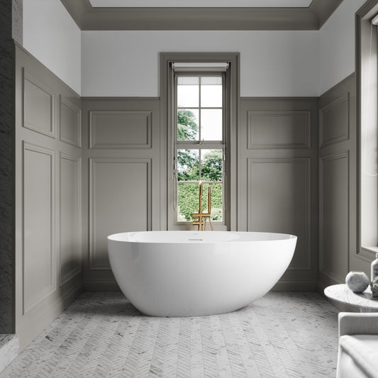 Lusso Light Egg Shell Freestanding Mini Bath 1500mm