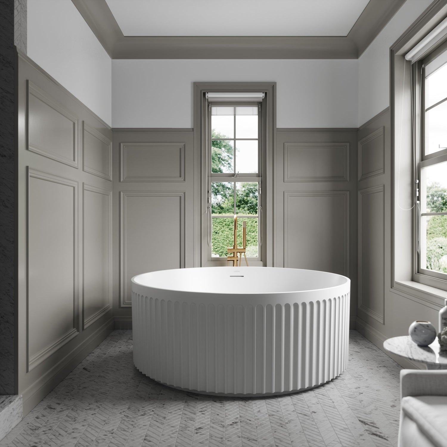 Lusso Light Jadore Round Freestanding Bath 1500mm