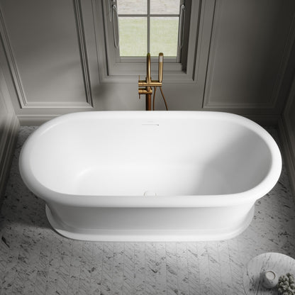 Lusso Light Verona White Freestanding Bath 1700mm