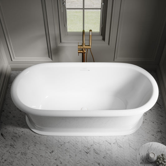 Lusso Light Verona White Freestanding Bath 1700mm