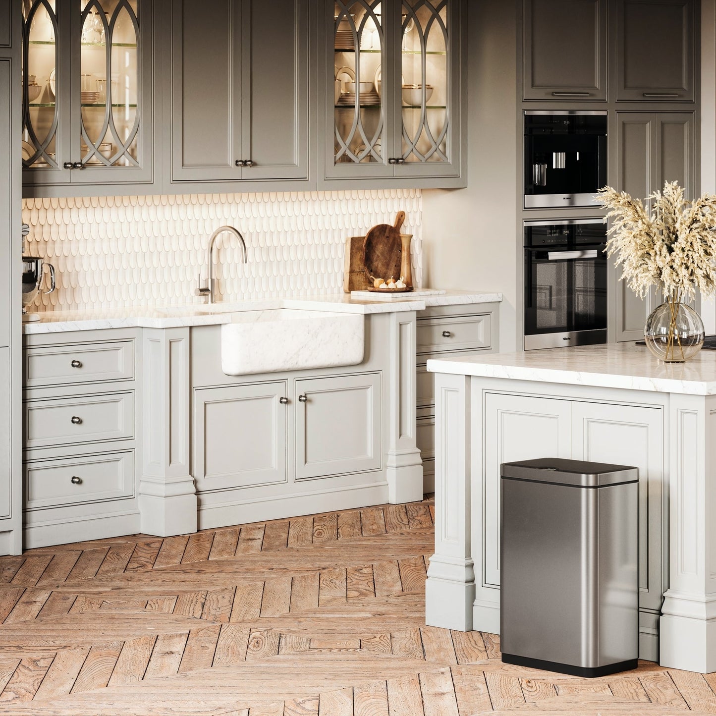 Lusso Mondiza Brushed Stainless 30 Litre Kitchen Sensor Bin