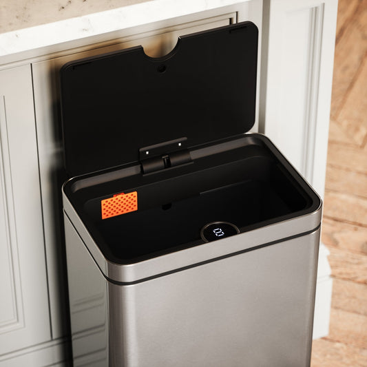 Lusso Mondiza Brushed Stainless 30 Litre Kitchen Sensor Bin