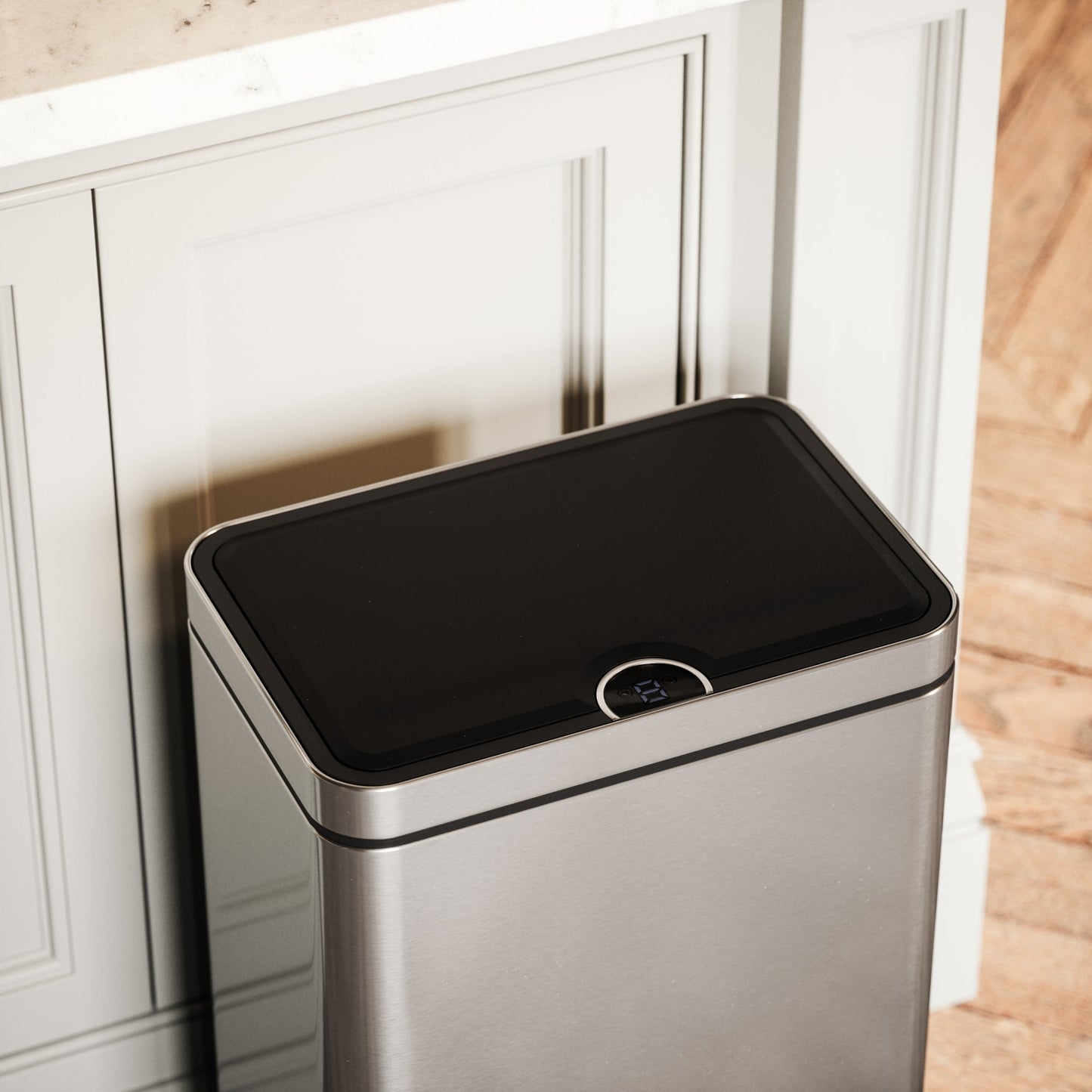 Lusso Mondiza Brushed Stainless 30 Litre Kitchen Sensor Bin