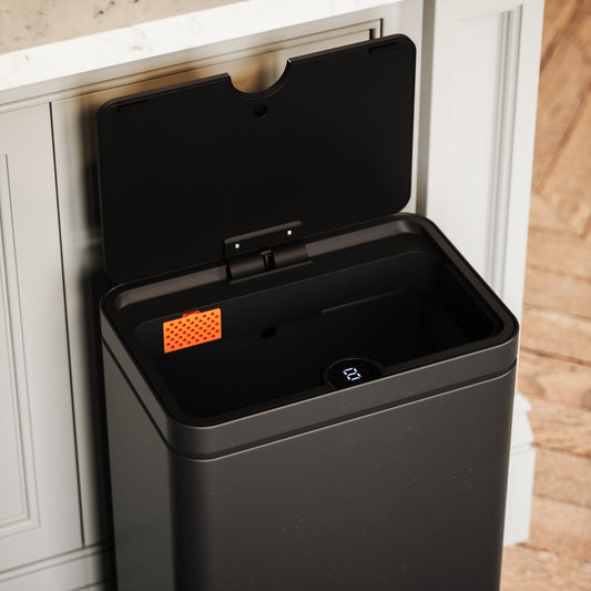Lusso Mondiza Matte Black 30 Litre Kitchen Sensor Bin