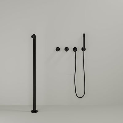 Urban Gunmetal Black Floorstanding Bath Shower Mixer Tap