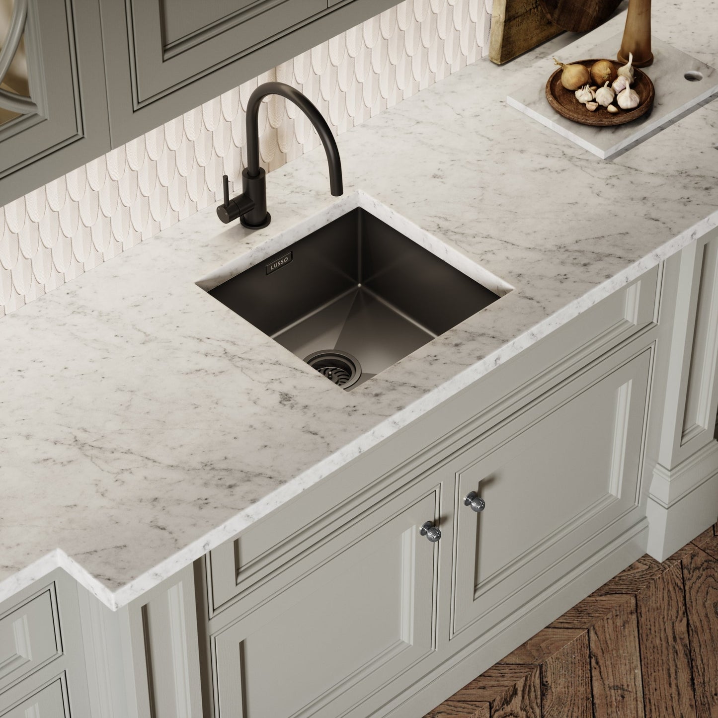 Lusso Vello Undermount Kitchen sink Black Gunmetal
