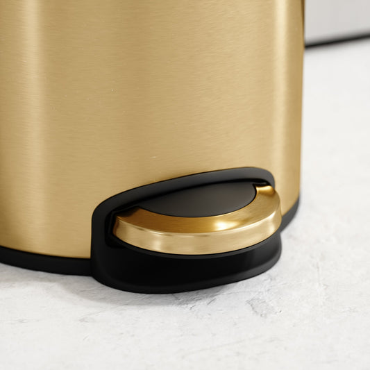 Lusso Vittoria Brushed Gold 5 Litre Pedal Bin
