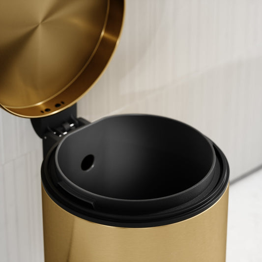 Lusso Vittoria Brushed Gold 5 Litre Pedal Bin