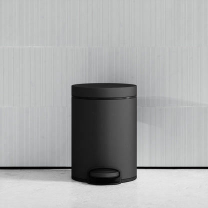 Lusso Vittoria Matte Black 5 Litre Pedal Bin