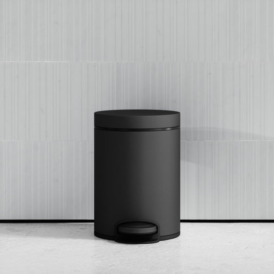 Lusso Vittoria Matte Black 5 Litre Pedal Bin