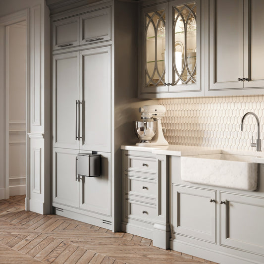 Lusso Zattura Brushed Stainless 5 Litre Hanging Kitchen Cabinet Bin