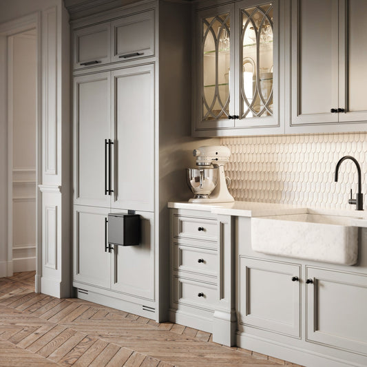 Lusso Zattura Matte Black 5 Litre Hanging Kitchen Cabinet Bin