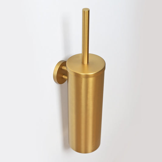 Luxe Brushed Gold Wall Mounted Toilet Brush