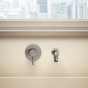 Luxe Brushed Stainless Wall Mounted Bath Mixer Tap