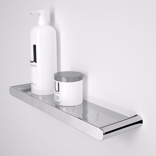 Luxe Chrome Bathroom Shower Storage Shelf